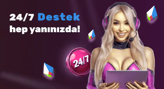 24/7 Destek hep yanınızda: kulaklıklı destek görevlisi kadın